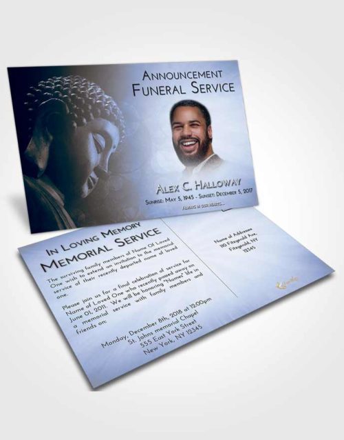 Funeral Announcement Card Template Splendid Buddha Divinity
