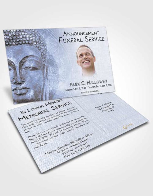 Funeral Announcement Card Template Splendid Buddha Praise