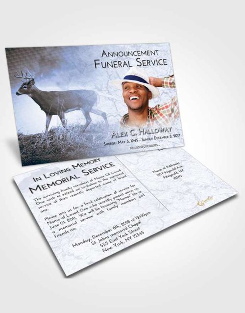 Funeral Announcement Card Template Splendid Deer Game