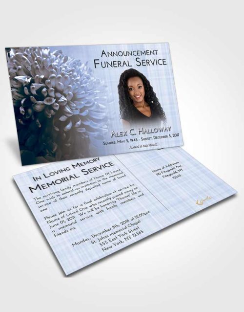 Funeral Announcement Card Template Splendid Floral Morning
