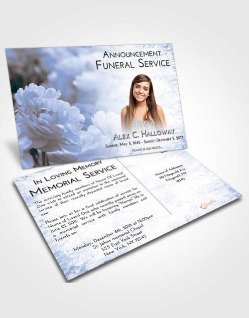 Funeral Announcement Card Template Splendid Floral Paradise