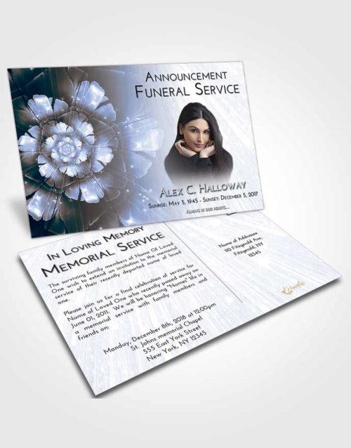 Funeral Announcement Card Template Splendid Floral Secret