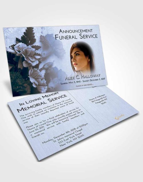 Funeral Announcement Card Template Splendid Flower Magic