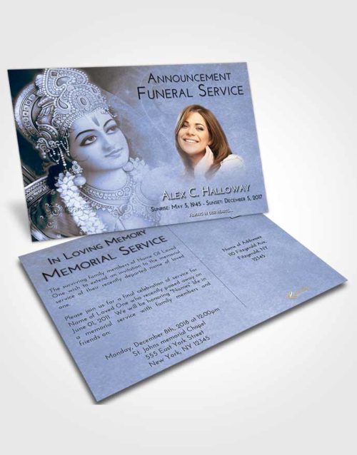 Funeral Announcement Card Template Splendid Hindu Majesty