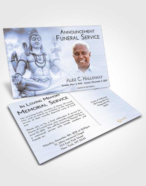 Funeral Announcement Card Template Splendid Hindu Mystery