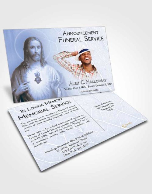 Funeral Announcement Card Template Splendid Jesus Love