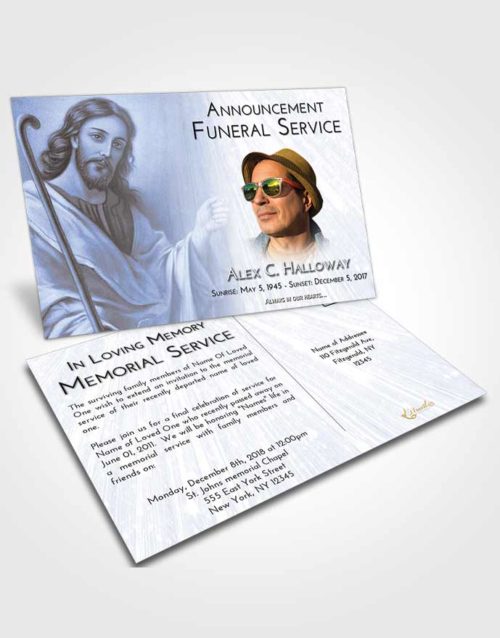 Funeral Announcement Card Template Splendid Life of Jesus