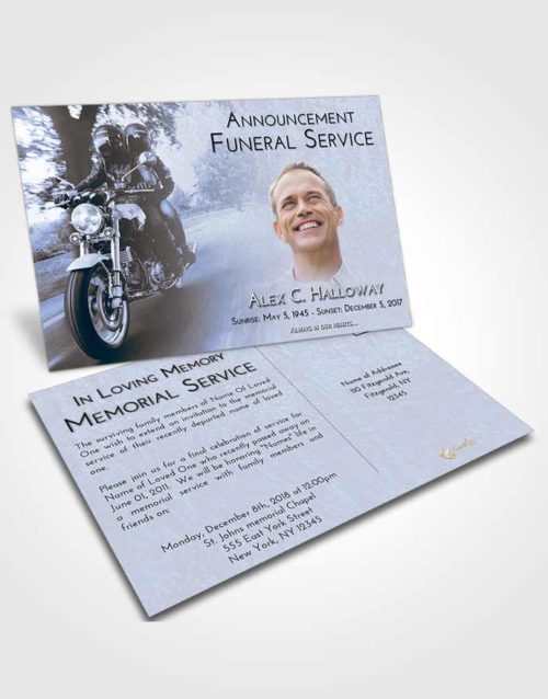 Funeral Announcement Card Template Splendid Motorcycle Days