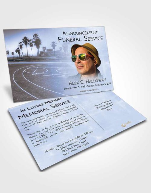 Funeral Announcement Card Template Splendid On the Court