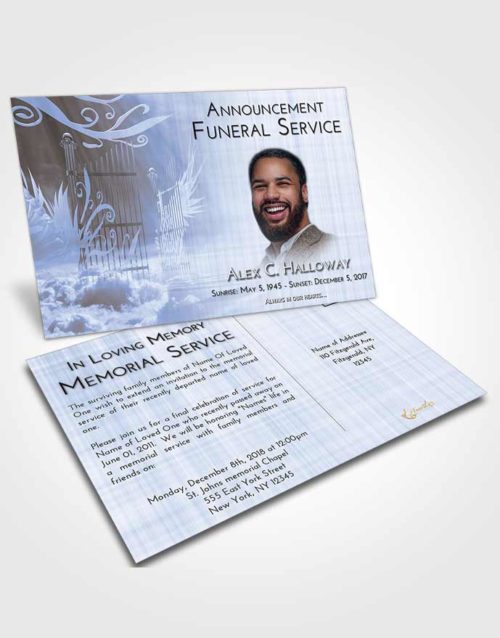 Funeral Announcement Card Template Splendid Precious Gates to Heaven