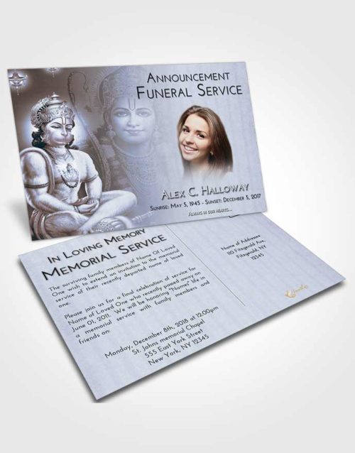 Funeral Announcement Card Template Splendid Ram Bhakth Hanuman