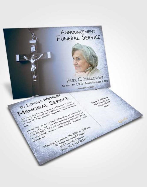 Funeral Announcement Card Template Splendid Rosary Love