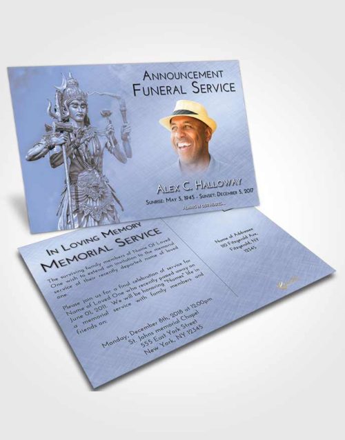 Funeral Announcement Card Template Splendid Shiva Desire