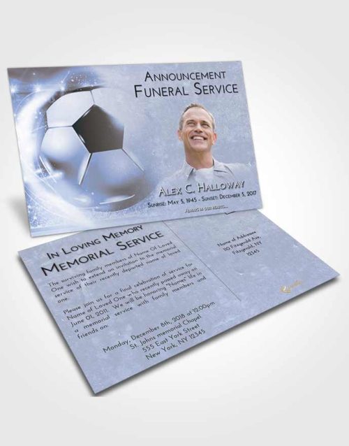 Funeral Announcement Card Template Splendid Soccer Destiny