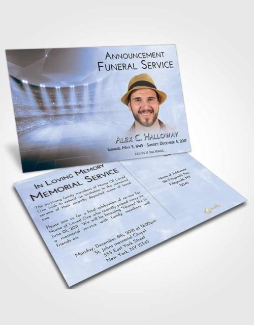Funeral Announcement Card Template Splendid Soccer Stadium
