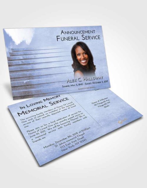Funeral Announcement Card Template Splendid Stairway Into the Sky