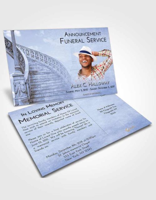Funeral Announcement Card Template Splendid Stairway of Love