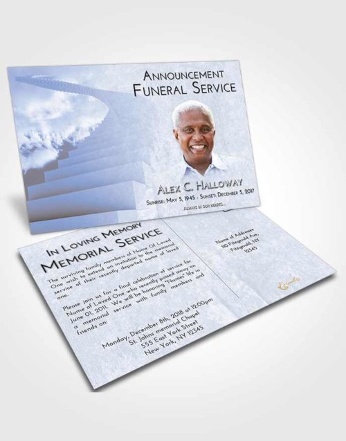Funeral Announcement Card Template Splendid Stairway to Divinity