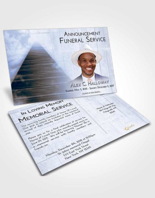 Funeral Announcement Card Template Splendid Stairway to Eternity