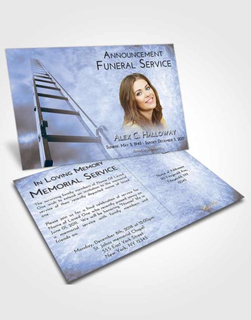 Funeral Announcement Card Template Splendid Stairway to Forever