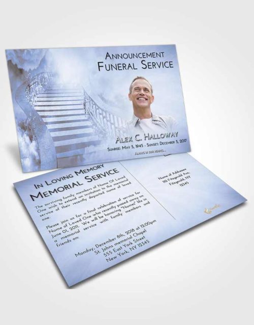 Funeral Announcement Card Template Splendid Stairway to Freedom