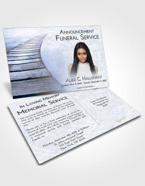 Funeral Announcement Card Template Splendid Stairway to Life