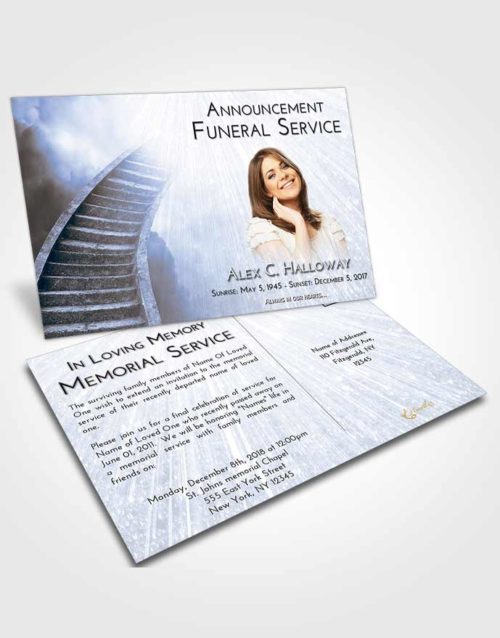 Funeral Announcement Card Template Splendid Stairway to Magnificence