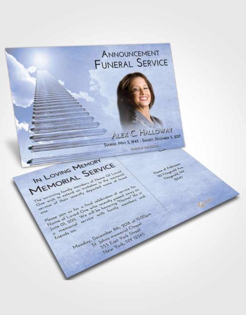 Funeral Announcement Card Template Splendid Steps to Heaven