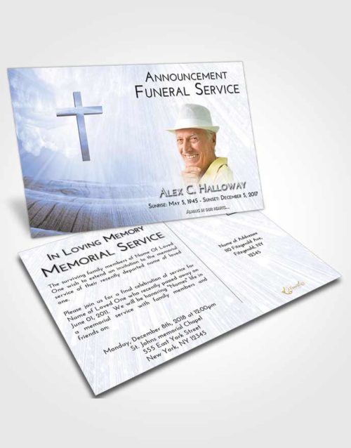 Funeral Announcement Card Template Splendid The Cross of Life