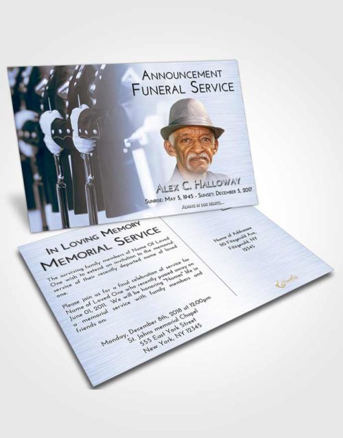 Funeral Announcement Card Template Splendid Veterans Goodbye