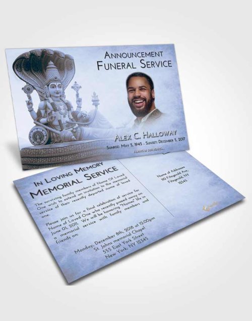 Funeral Announcement Card Template Splendid Vishnu Desire