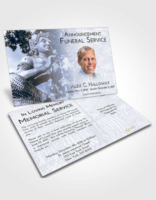 Funeral Announcement Card Template Splendid Vishnu Surprise
