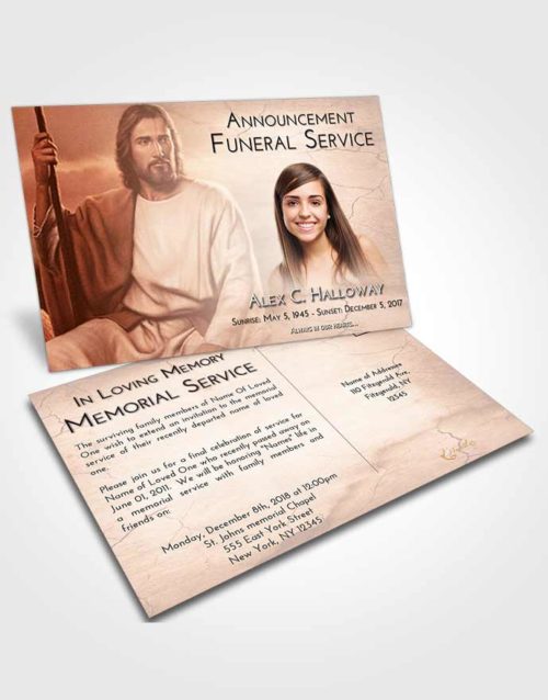 Funeral Announcement Card Template Strawberry Love Jesus Prayers
