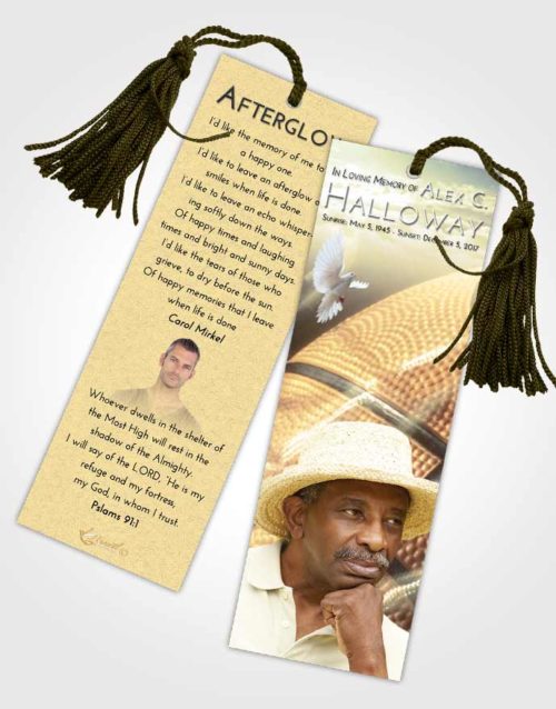 Funeral Bookmark Template At Dusk Basketball Fame