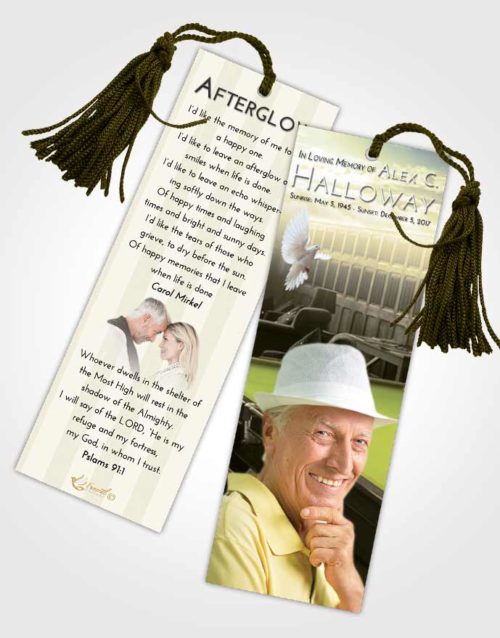 Funeral Bookmark Template At Dusk Billiards Journey