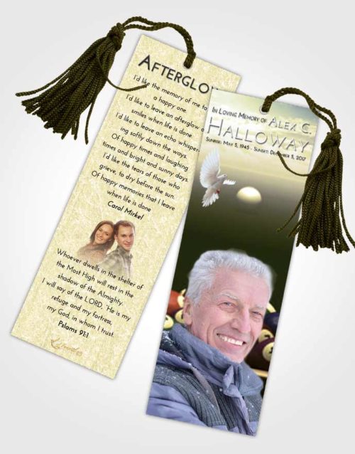 Funeral Bookmark Template At Dusk Billiards Pride