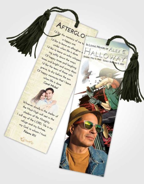 Funeral Bookmark Template At Dusk Cricket Surprise