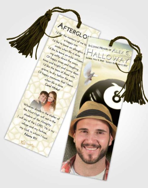 Funeral Bookmark Template At Dusk Eight Ball