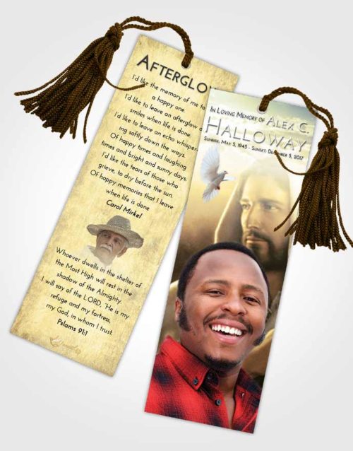 Funeral Bookmark Template At Dusk Faith in Jesus