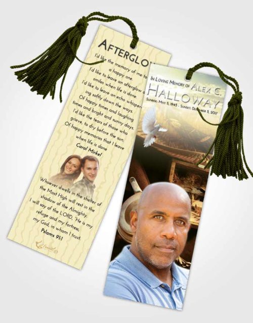 Funeral Bookmark Template At Dusk Fishing Tackle