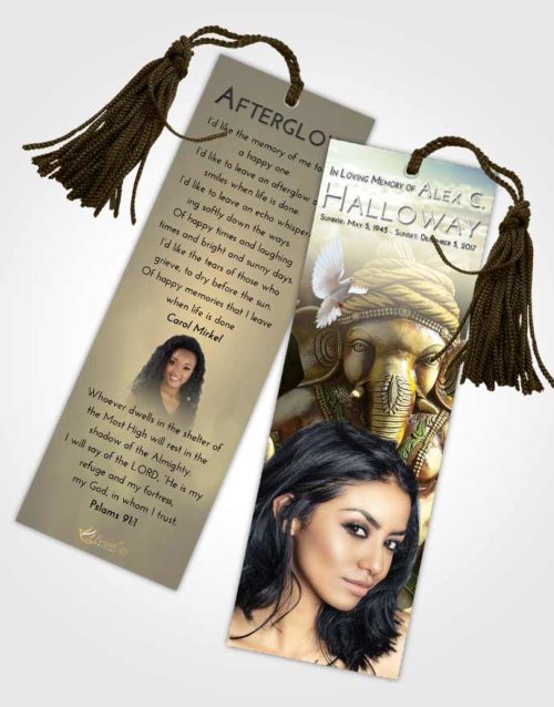 Funeral Bookmark Template At Dusk Ganesha Surprise