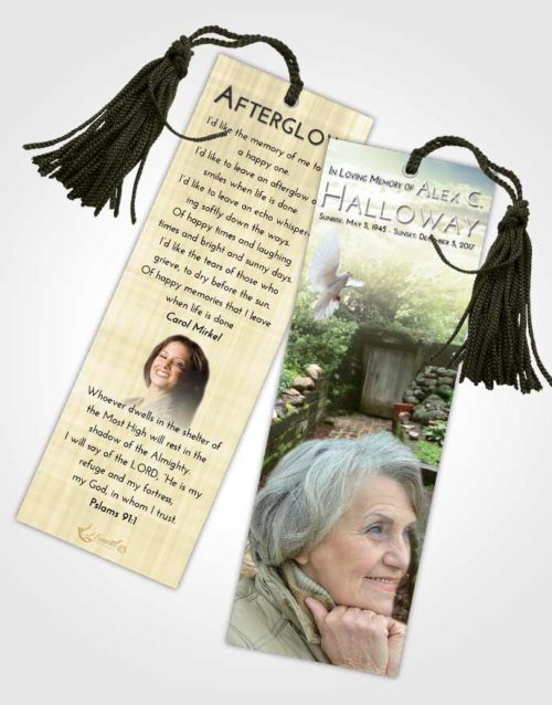 Funeral Bookmark Template At Dusk Gardening Desire