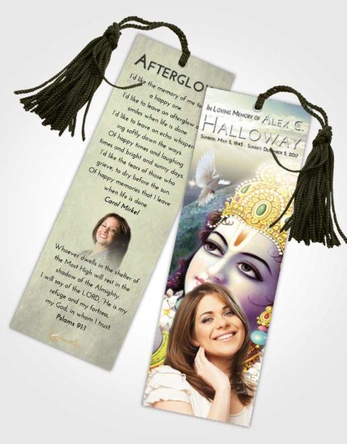 Funeral Bookmark Template At Dusk Hindu Majesty
