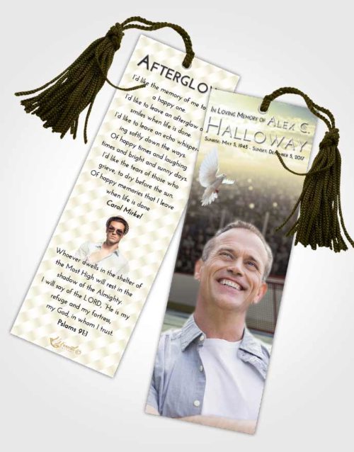 Funeral Bookmark Template At Dusk Hockey Love