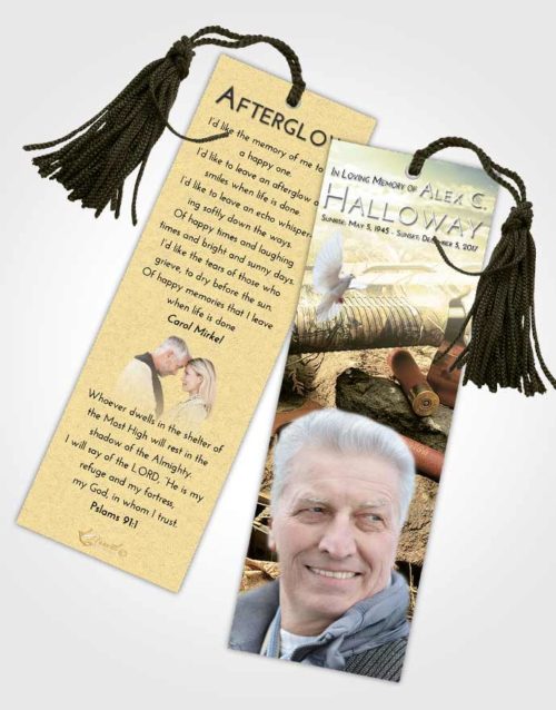 Funeral Bookmark Template At Dusk Hunters Life