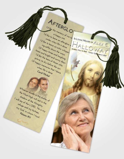 Funeral Bookmark Template At Dusk Jesus our Lord