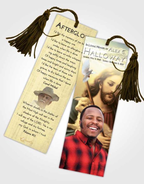 Funeral Bookmark Template At Dusk Jesus the Savior