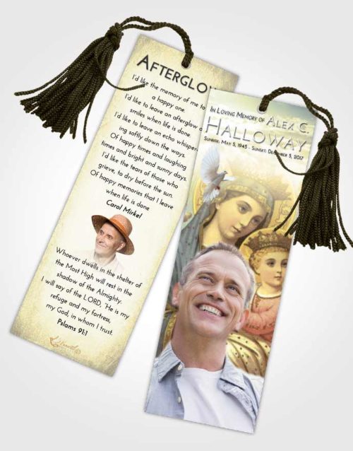 Funeral Bookmark Template At Dusk Marys Love