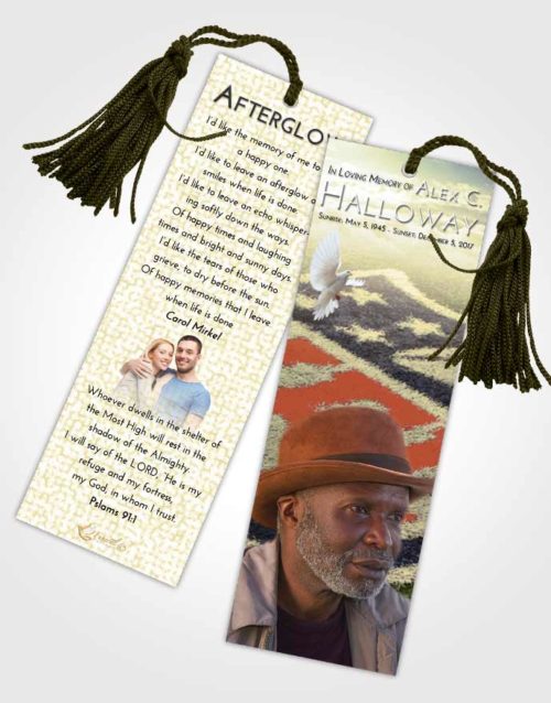 Funeral Bookmark Template At Dusk NFL Football
