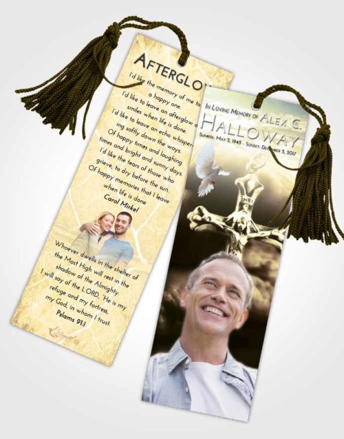 Funeral Bookmark Template At Dusk Rosary Life